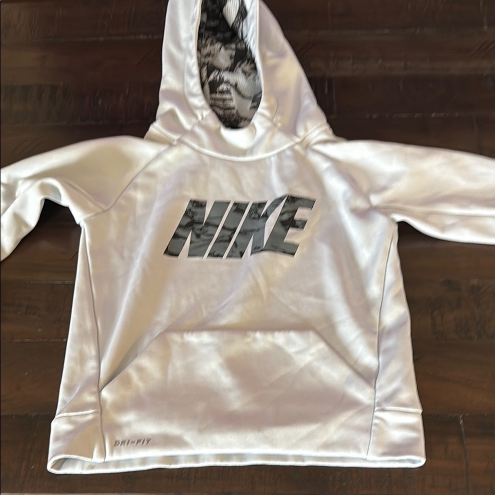 Nike White Sweatshirt Hoodie Casual Athletic Wear
